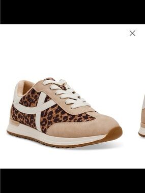 NWB DV dolce vita women’s jaque retro lace up sneakers light leopard size 7.5